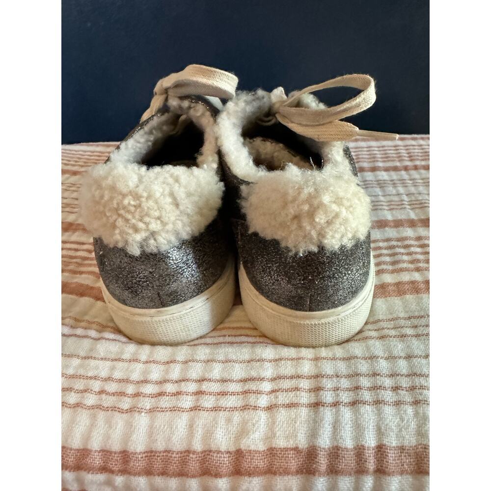 Frye Metallic Ivy Low Lace Shearling Sneaker size 7.5 - Picture 5 of 10